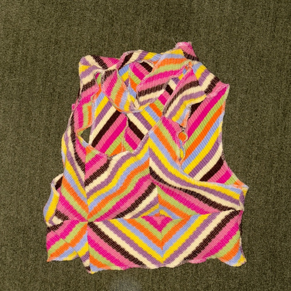 Colorful Striped Women's Top - Picture 3 of 3